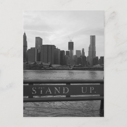 Freedom Tower New York City - "STAND UP"-Briefkaar Briefkaart (Voorkant)