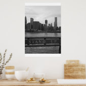 Freedom Tower New York City - "STAND UP" Poster (Keuken)