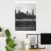 Freedom Tower New York City - "STAND UP" Poster (Thuiskantoor)