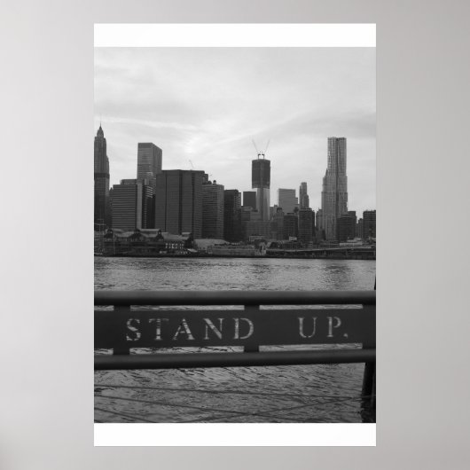 Freedom Tower New York City - "STAND UP" Poster (Voorkant)