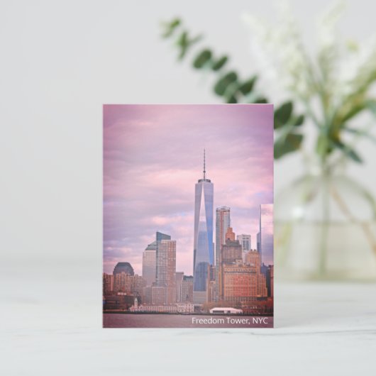 Freedom Tower uit Staten Island Ferry NYC Briefkaart (Staand voorkant)