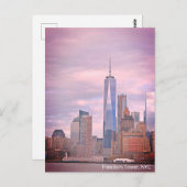 Freedom Tower uit Staten Island Ferry NYC Briefkaart (Voorkant / Achterkant)