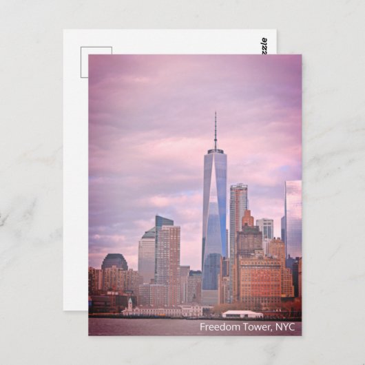 Freedom Tower uit Staten Island Ferry NYC Briefkaart (Voorkant / Achterkant)