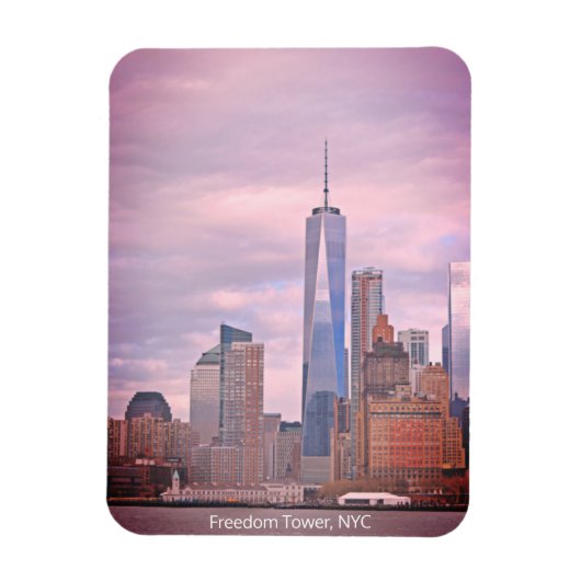 Freedom Tower uit Staten Island Ferry NYC Postcar Magneet (Verticaal)