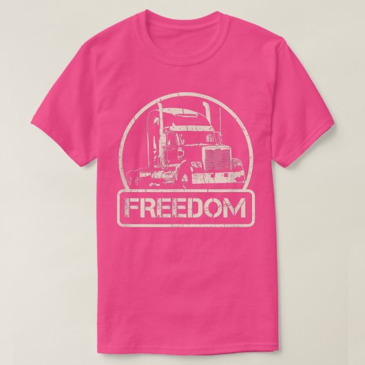 FREEDOM TRUCK CONVOY TRUCKER PROTEST DESIGN BLOCKA T-SHIRT (Design voorkant)