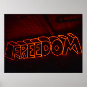 Freedom Typographic Image Word Text Art Poster (Voorkant)