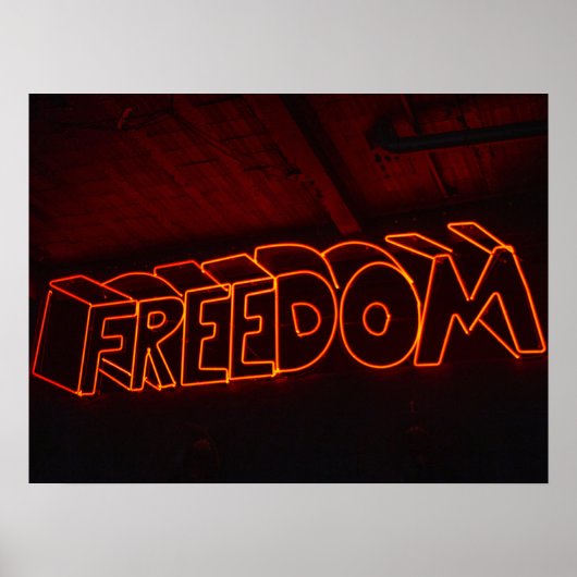 Freedom Typographic Image Word Text Art Poster (Voorkant)