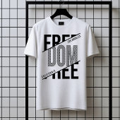 Freedom Typography T-shirt - Stedelijke Stijl