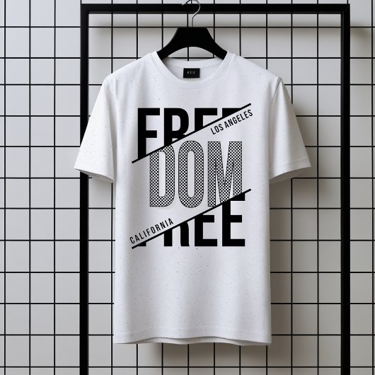 Freedom Typography T-shirt - Stedelijke Stijl