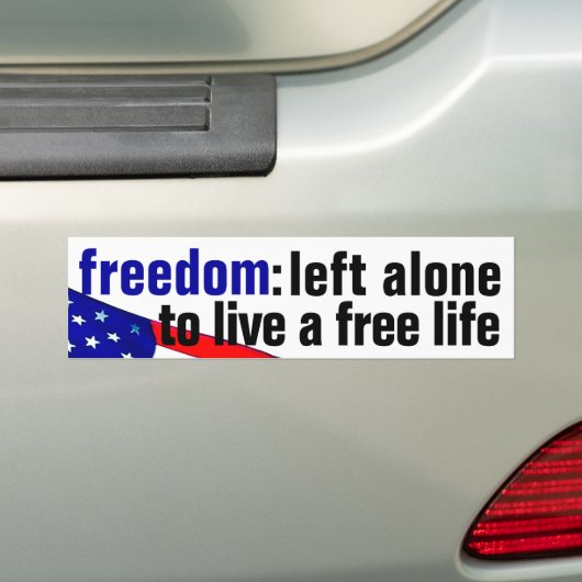 Freedom (v.2 vlag) Bumpersticker (Op auto)