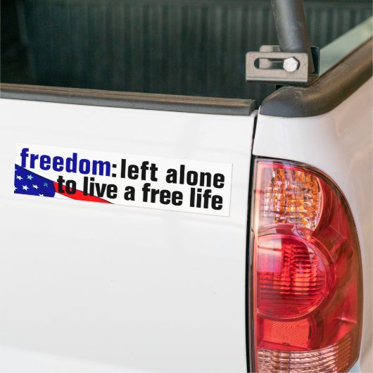 Freedom (v.2 vlag) Bumpersticker (Op Truck)