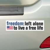 Freedom (v.3 vlag) Bumpersticker (Op auto)