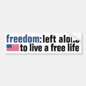 Freedom (v.3 vlag) Bumpersticker (Voorkant)