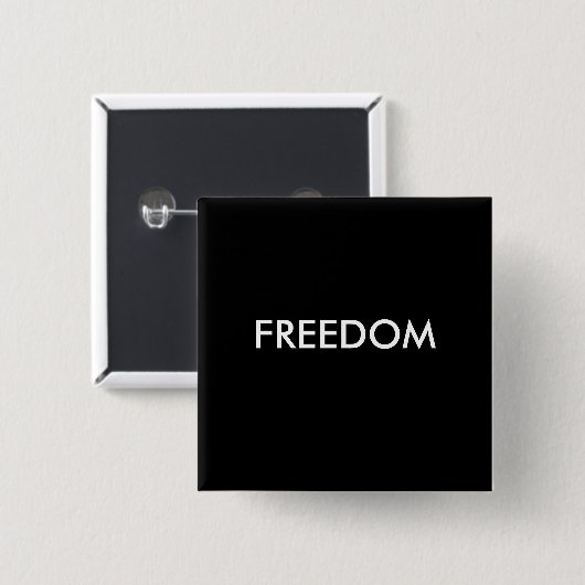 Freedom Vierkante Button 5,1 Cm (Voorkant /achterkant)