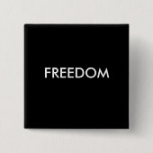 Freedom Vierkante Button 5,1 Cm (Voorkant)