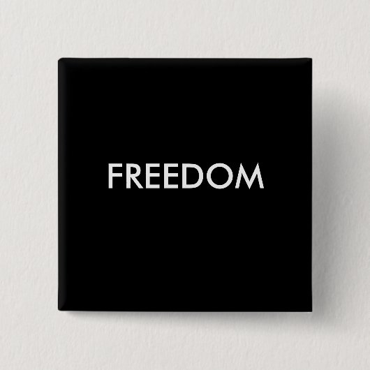 Freedom Vierkante Button 5,1 Cm (Voorkant)