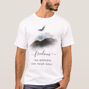Freedom Waterverf Eagle Mountains T-shirt