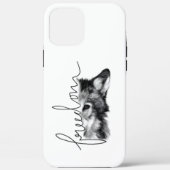 Freedom Wolf Minimal Line Art - Case-Mate iPhone Case (Achterkant)