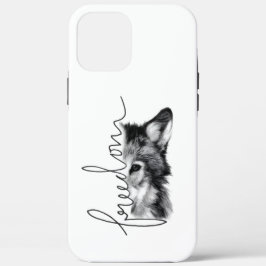 Freedom Wolf Minimal Line Art - Case-Mate iPhone Case