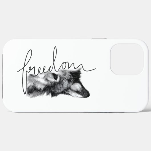 Freedom Wolf Minimal Line Art - Case-Mate iPhone Case (Achterkant (horizontaal))