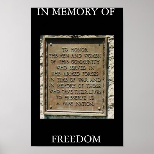 FREEDOM WON POSTER (Voorkant)