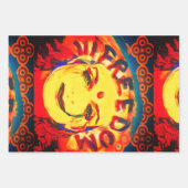 Freedom Yellow smiley face Inpakpapier Vel (Voorkant)