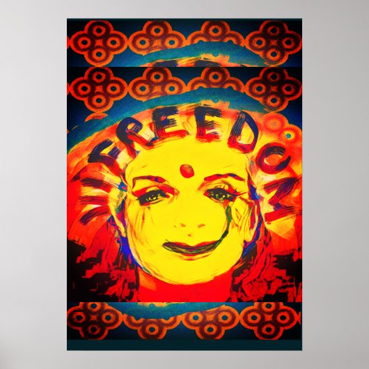 Freedom Yellow smiley face Poster (Voorkant)