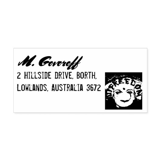 Freedom Yellow smiley face Rubberstempel (Afrduk)