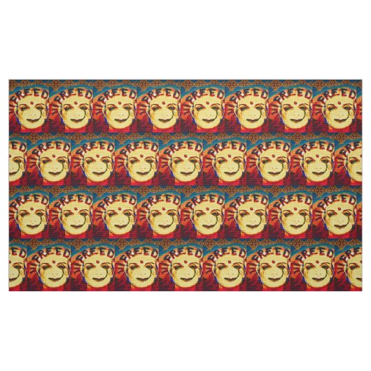 Freedom Yellow smiley face Stof (Fat Quarter)