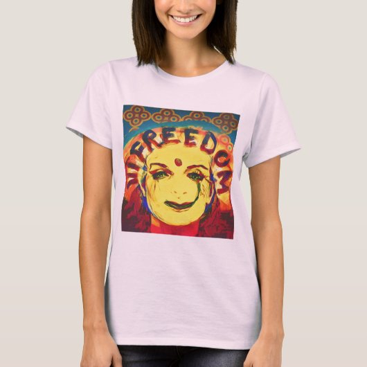 Freedom Yellow smiley face T-shirt (Voorkant)