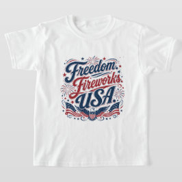 FreedomFireworksUSA–Vintage Patriottisch 4 juli T-shirt