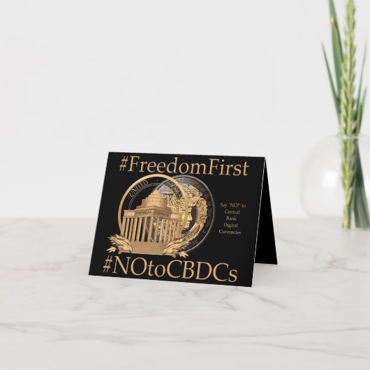 #FreedomFirst: Liberty Wallet - Embrace Freedom Bedankkaart (Voorkant)