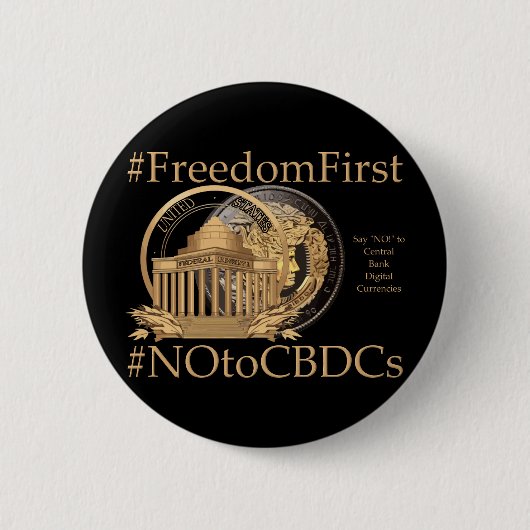 #FreedomFirst: Liberty Wallet - Embrace Freedom Ronde Button 5,7 Cm (Voorkant)