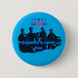 Freedom's Defenders Azure Ronde Button 5,7 Cm