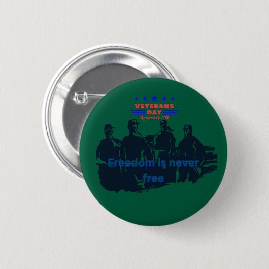 Freedom's Defenders jager groen Ronde Button 5,7 Cm (Voorkant /achterkant)
