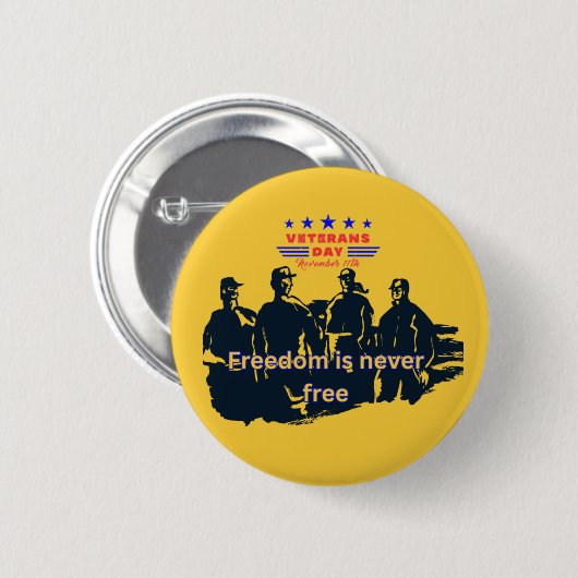 Freedom's Defenders light orange Ronde Button 5,7 Cm (Voorkant /achterkant)