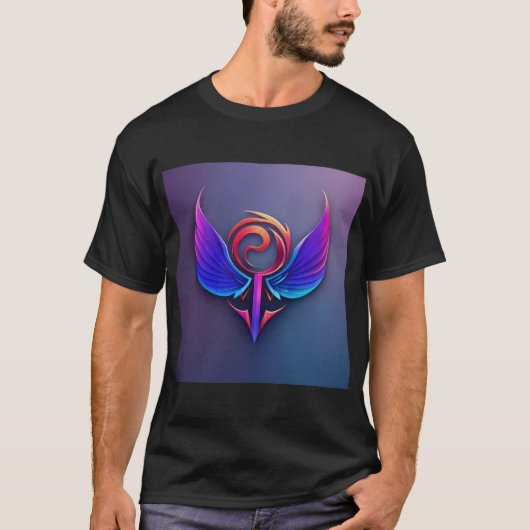"Freedom's Flight: Majestic Crystal Eagle Icon" T-shirt (Voorkant)