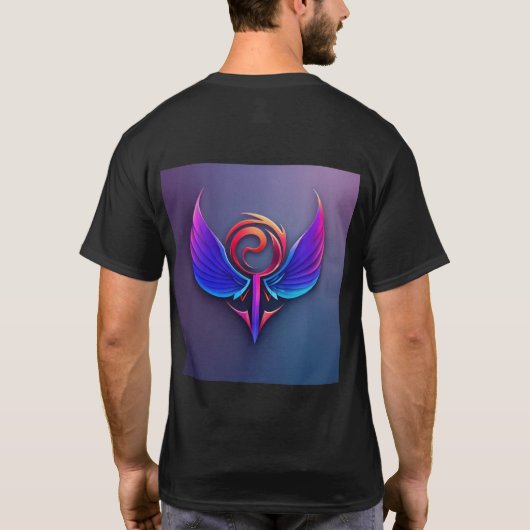 "Freedom's Flight: Majestic Crystal Eagle Icon" T-shirt (Achterkant)