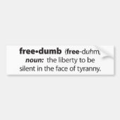 Freedumb Bumpersticker (Voorkant)