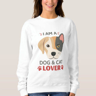 Freefit I AM A Dog & Cat Lover Dames Basic Crew Trui