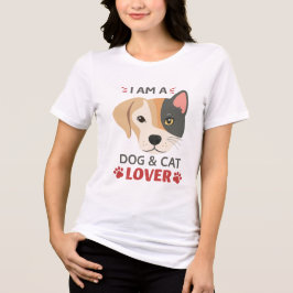 Freefit I AM A Dog & Cat Lover Tri-Blend S voor da Shirt