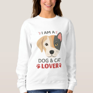 Freefit I AM A Dog & Cat Lover Vrouwen Basic Crewn Trui