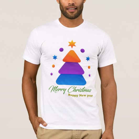 Freefit Kerstboom Bella+Canvas T-shirt (Voorkant)
