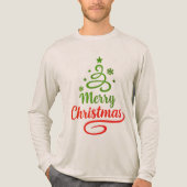 Freefit Merry Christmas Long Sleeve Tee 🎅 | Bella Tri-Blend Shirt (Voorkant volledig)