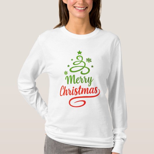 Freefit Merry Christmas Long Sleeve Tee | Unisex B T-shirt (Voorkant)