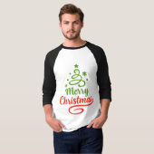 Freefit Merry Christmas Raglan Tee | Unisex 3/4 Sl T-shirt (Voorkant volledig)