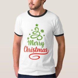 Freefit Merry Christmas Ringer Tee 🎅 | Retro Holi T-shirt