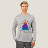 Freefit Merry Christmas Tree Bella+Canvas Tri-Blen Tri-Blend Shirt (Voorkant)