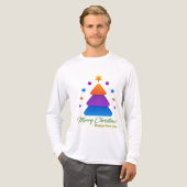 Freefit Merry Christmas Tree Bella+Canvas Tri-Blen Tri-Blend Shirt (Voorkant)