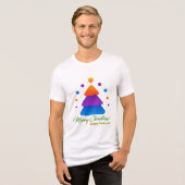 Freefit Merry Christmas Tree Bella+Canvas Tri-Blen Tri-Blend Shirt (Voorkant volledig)